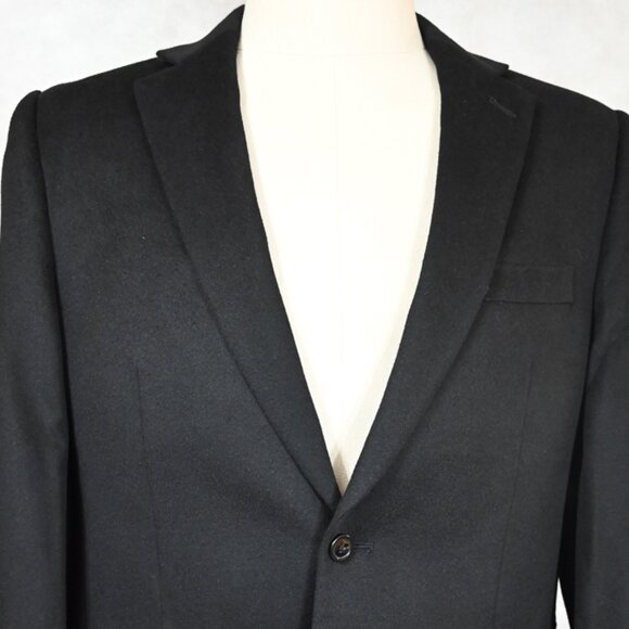 NEW Nautica Black Cashmere Silk Wool Sport Coat Blazer 40R - Picture 1 of 6